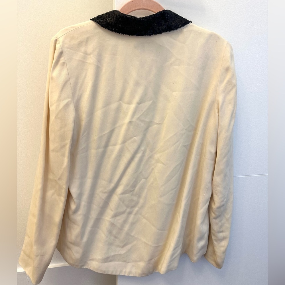 Black Sequin and Ivory Blazer size S - Picture 3 of 4